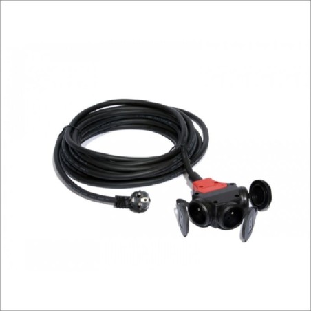 Achetez CEBA RALLONGE ELECT. 10M 3X1.5 HO7 3 PRISES/CLAPET CAOUTCHOUC en ligne sur MO-Shop